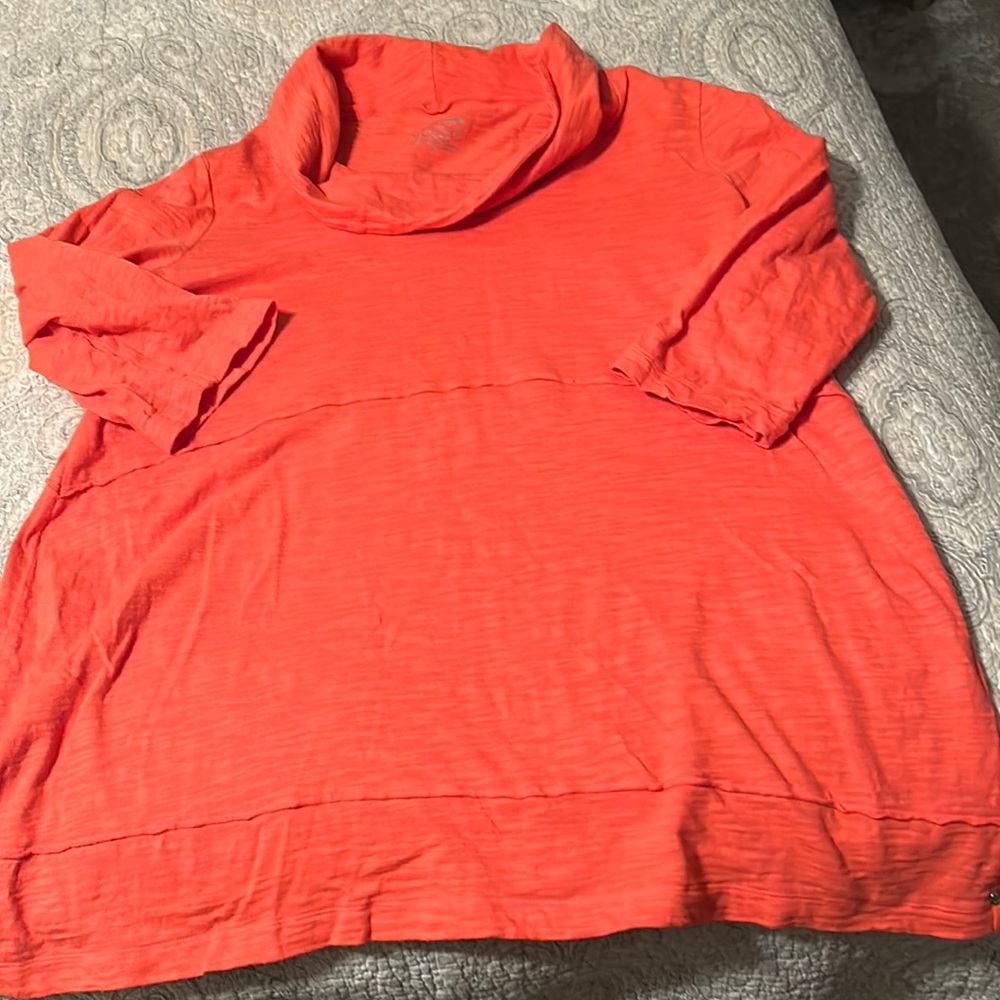 Neon Buddha slub tunic cowl neck